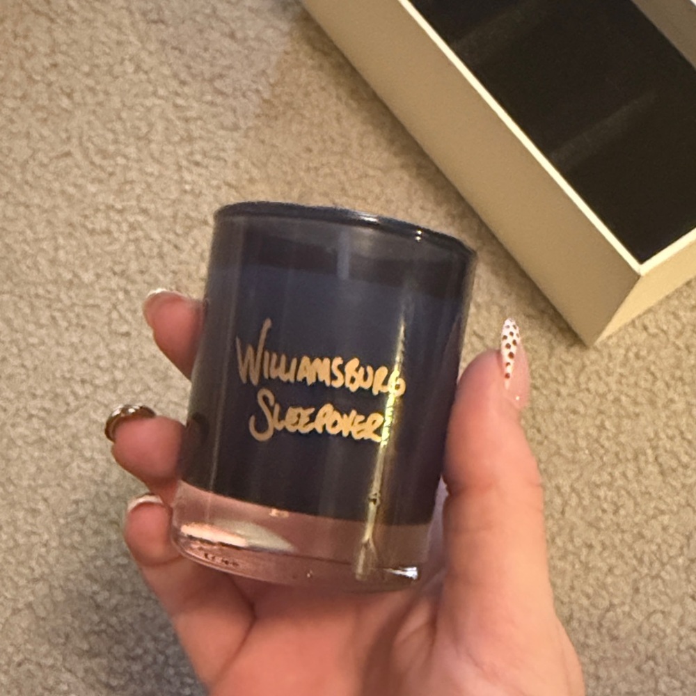 Williamsburg Sleepover candle. Never lit or burnt